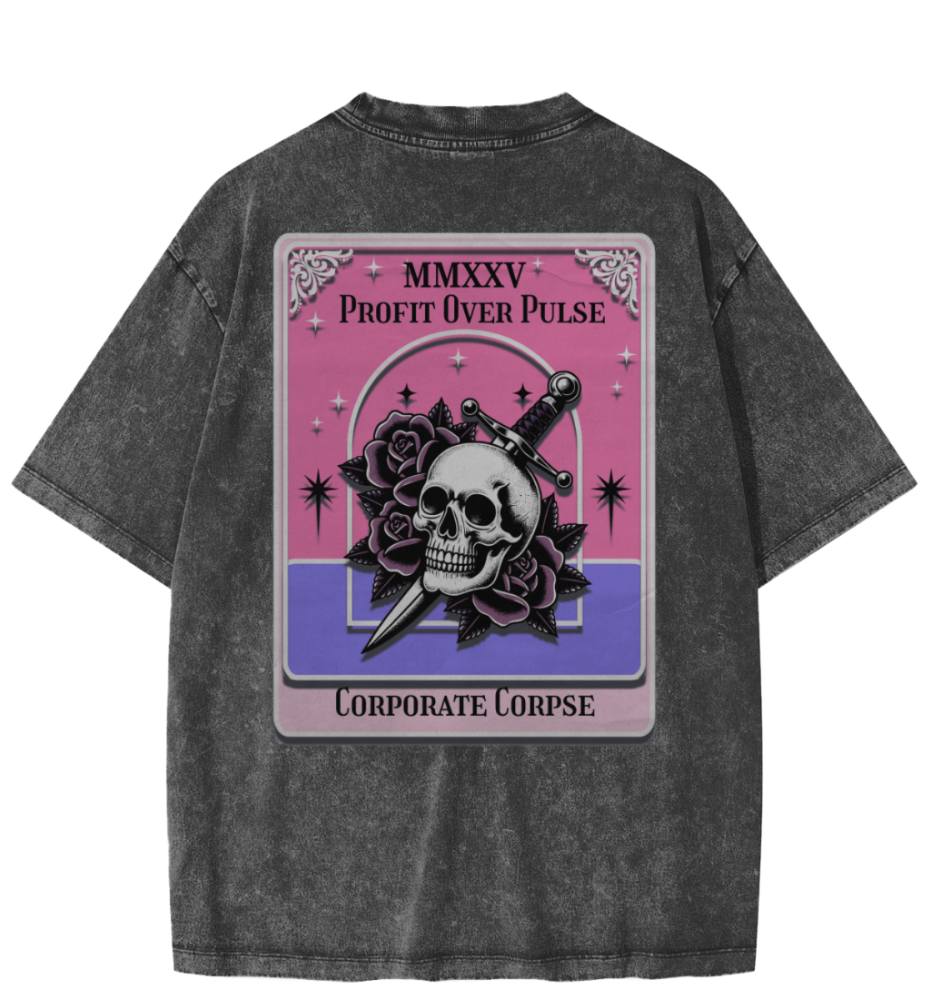 Vintage Wash “MMXXV Corporate Corpse” Unisex Heavyweight T-Shirt – Streetwear - Gooso Pixel