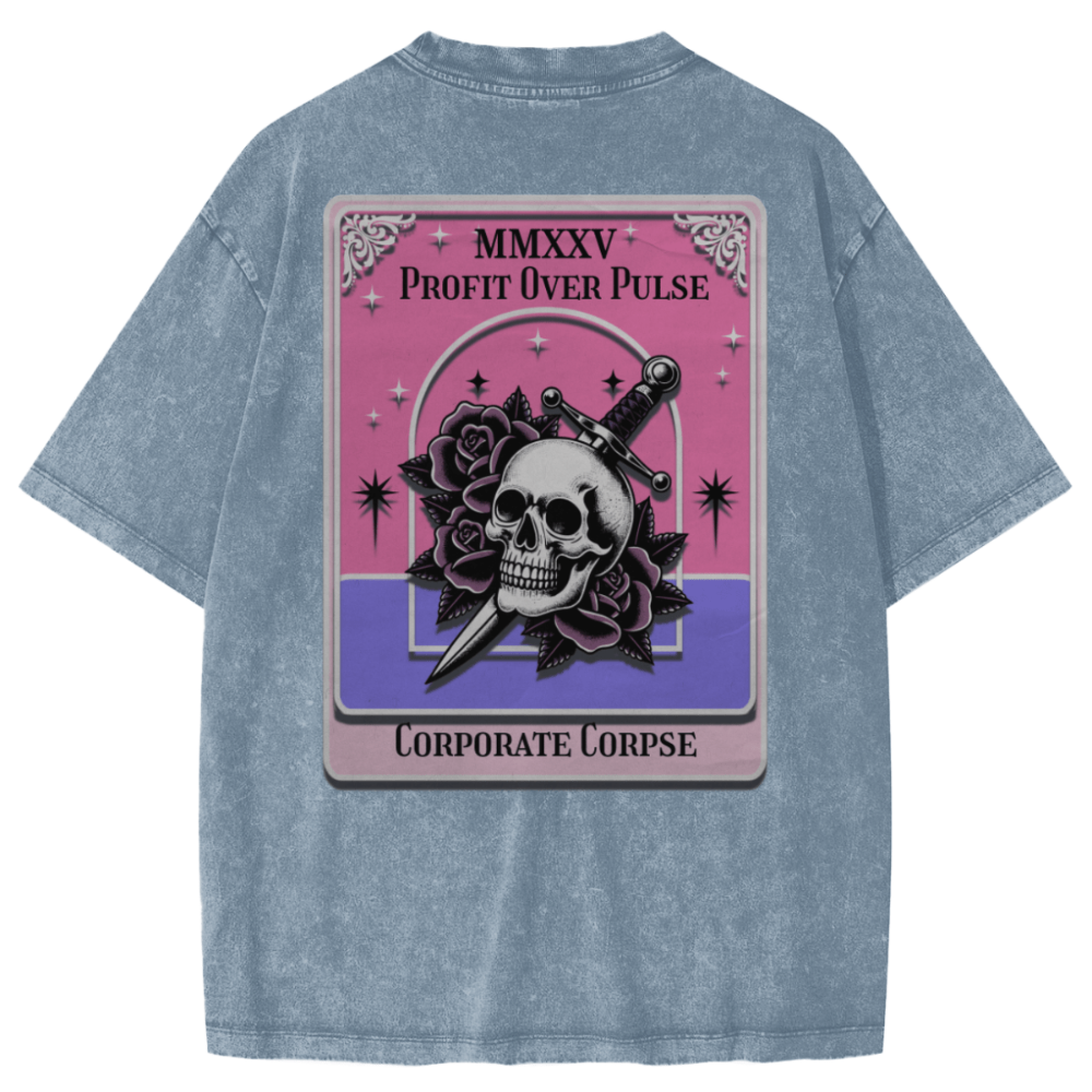 Vintage Wash “MMXXV Corporate Corpse” Unisex Heavyweight T-Shirt – Streetwear - Gooso Pixel