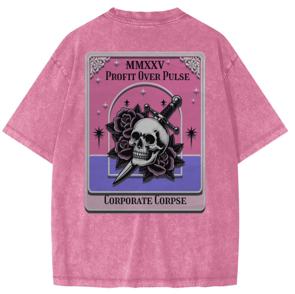Vintage Wash “MMXXV Corporate Corpse” Unisex Heavyweight T-Shirt – Streetwear - Gooso Pixel