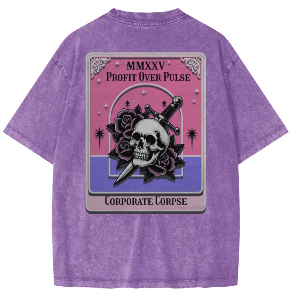 Vintage Wash “MMXXV Corporate Corpse” Unisex Heavyweight T-Shirt – Streetwear - Gooso Pixel