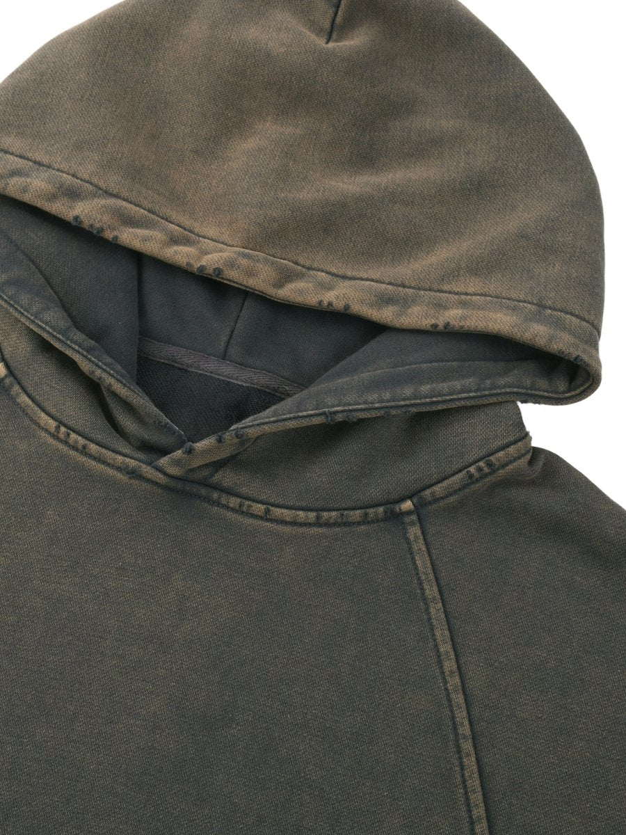Vintage Washed Frayed - Hem Hoodie - Gooso Pixel LLC